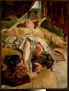 Jacek Malczewski - Śmierć Ellenai, Na łożu śmierci
