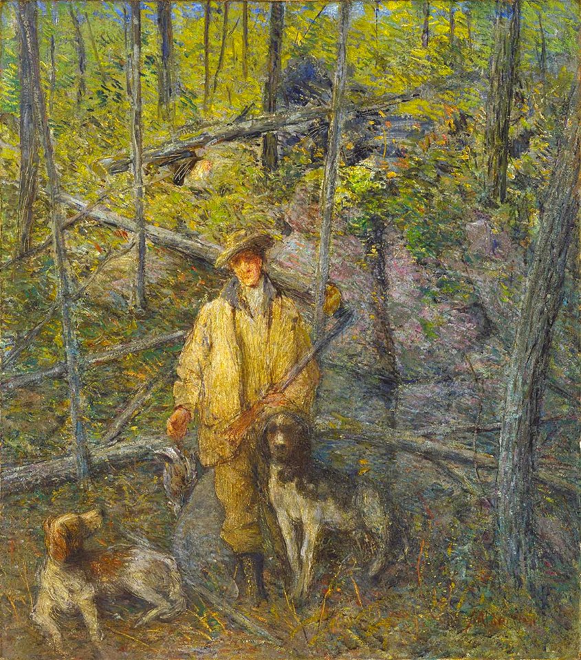 J. Alden Weir - Hunter and Dogs - 1973.50 - Smithsonian American Art Museum