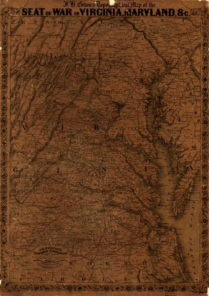 J. H. Colton's topographical map of the seat of war in Virginia, Maryland etc. LOC 99448508