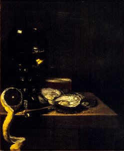 J. III van de Velde - Stilleven met roemer, bierglas en oesters - NK1812 - Delft Municipal Museums
