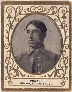 Jack Powell, St. Louis Browns, baseball card portrait LCCN2007683797