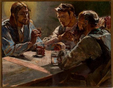 Jacek Malczewski - Christ in Emmaus - MP 1053 MNW - National Museum in Warsaw