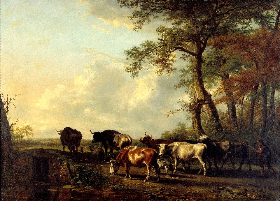 J.B. II Kobell - De ossendrift - B606 - Cultural Heritage Agency of the Netherlands Art Collection