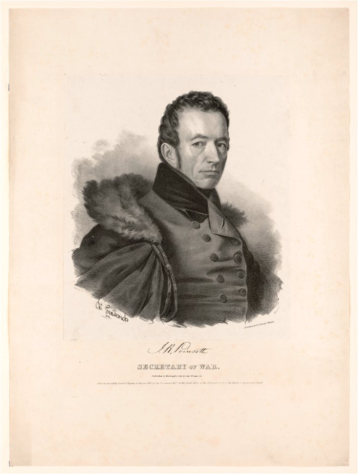 J.R. Poinsett, Secretary of War - Chs. Fenderich del. LCCN2003656274