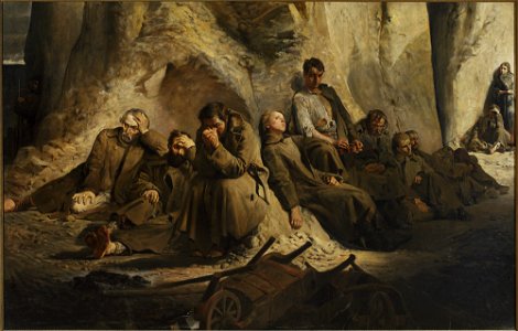 Jacek Malczewski - Sunday at the mine (Rest at the mine) - MP 4486 - National Museum in Warsaw