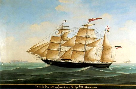 Jacob Arendt (ship, 1861). Free illustration for personal and commercial use.