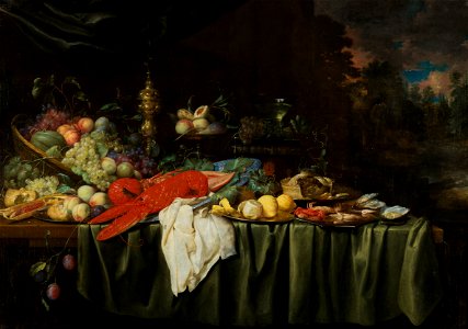 J. van Son - Stilleven met kreeft en fruit - NK2388 - Cultural Heritage Agency of the Netherlands Art Collection