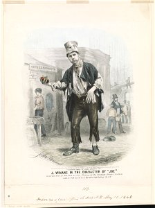 J. Winans in the character of Joe in the new play of New York as it is. Playing at the Chatham Theatre, New York - Jas. Brown del. 1848. LCCN2013646749