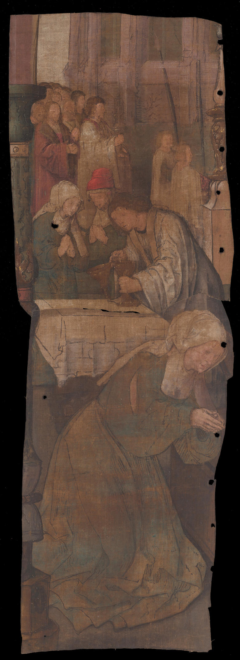 Jacob Cornelisz. van Oostsanen - Het Mirakel van Amsterdam, Het mirakel ter heilige stede, het terugbrengen van de teruggekeerde hostie naar de Oude Kerk - SB 5411 - Amsterdam Museum