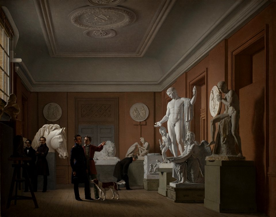 J.V. Gertner - Thorvaldsen's Studio in the Royal Academy of Fine Arts, Copenhagen - KMS296 - Statens Museum for Kunst
