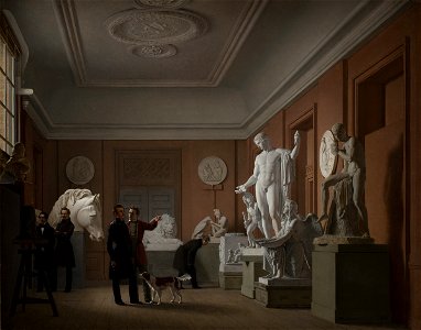 J.V. Gertner - Thorvaldsen's Studio in the Royal Academy of Fine Arts, Copenhagen - KMS296 - Statens Museum for Kunst