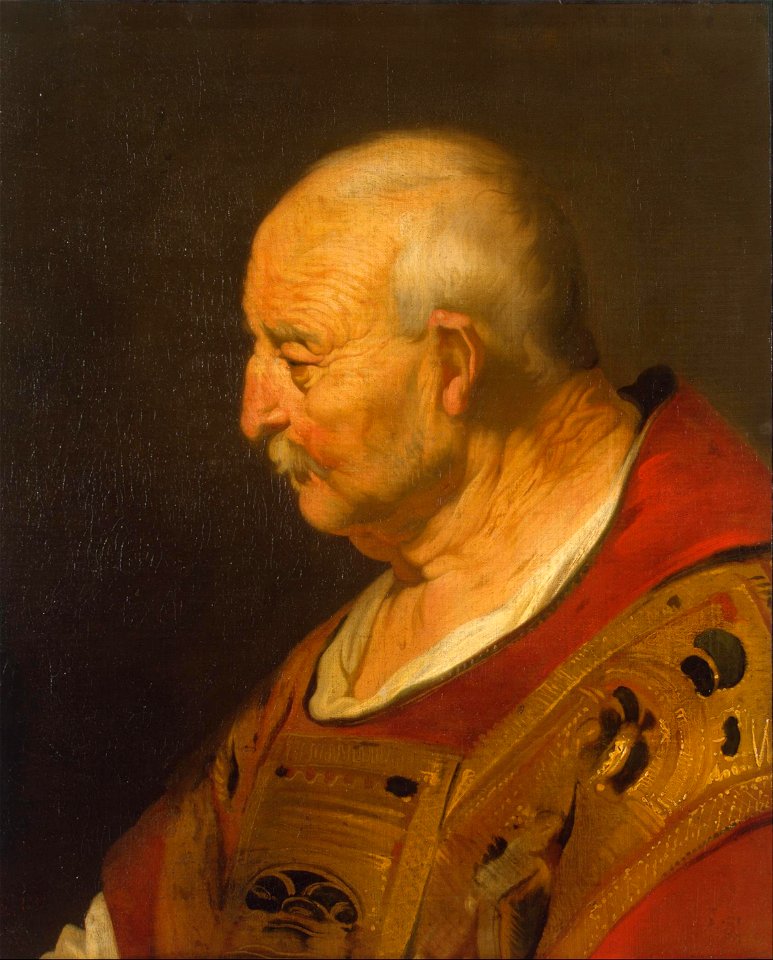 J.A. Backer Head of a Bald Old Man in Profile