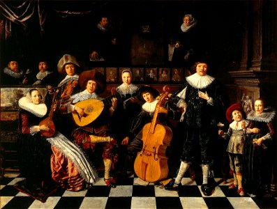 J.M. Molenaer - Zelfportret van Jan Miense Molenaer met zijn familie - NK3048 - Frans Hals Museum