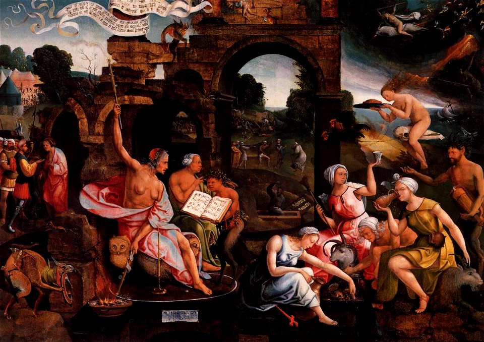 Jacob Cornelisz. van Oostsanen - Saul and the Witch of Endor - WGA05265