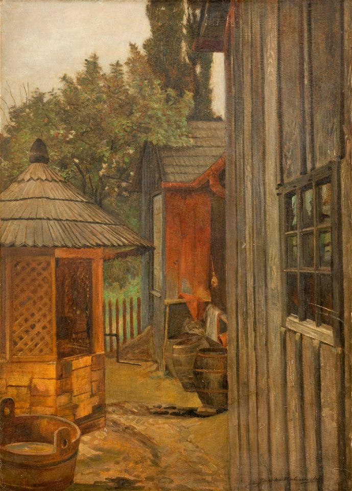 Jacek Malczewski - Courtyard - MNK II-b-1849 - National Museum Kraków