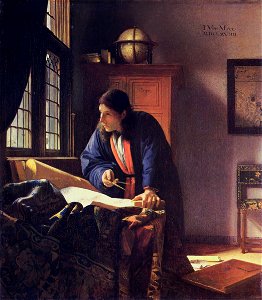 J. VERMEER - El geógrafo (Museo Städel, Fráncfort del Meno, 1669)