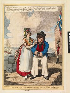 Jack and Poll at Portsmouth, after the Battle of Trafalgar (caricature) RMG PX8563