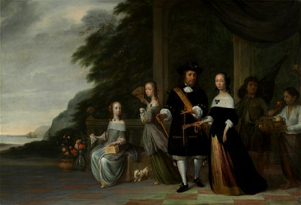 Jacob Coeman - Pieter Cnoll, Cornelia van Nijenrode en hun dochters - SK-A-4062 - Museum De Lakenhal