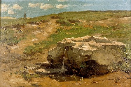 J.H.L. de Haas - Glooiend landschap met bron - R586 - Cultural Heritage Agency of the Netherlands Art Collection