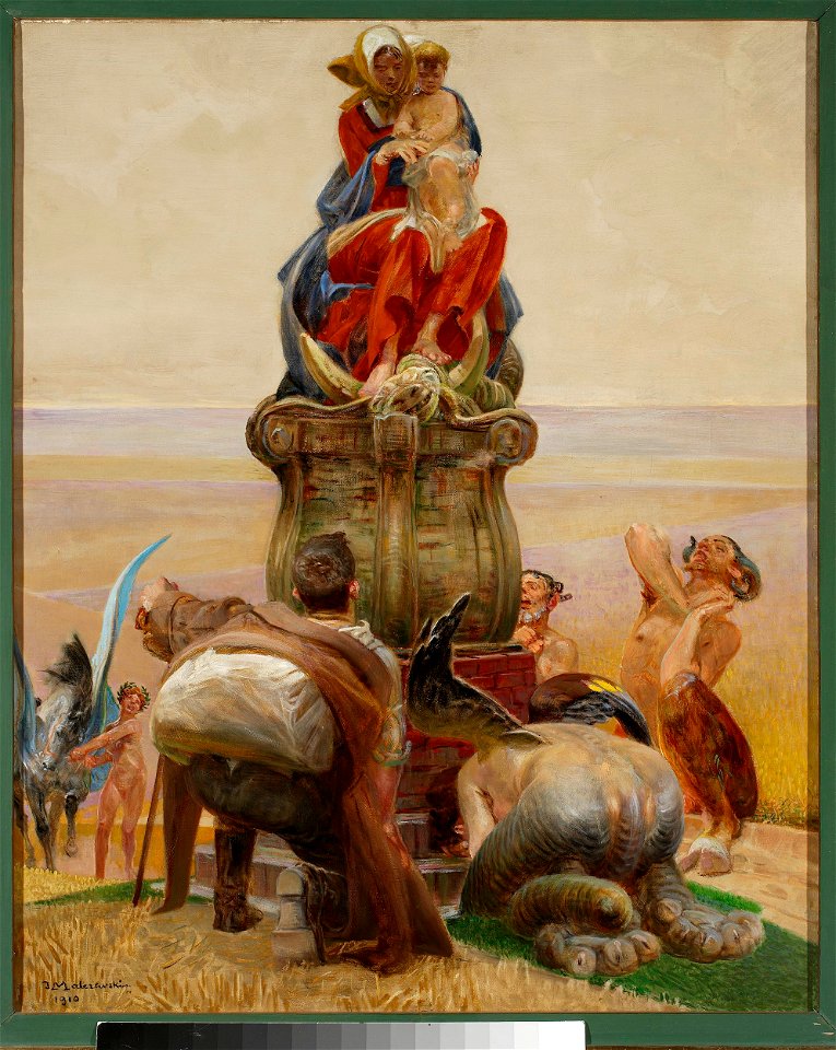 Jacek Malczewski - Adoration of Madonna, central section of the triptych “Go to the streams” - MP 1046 - National Museum in Warsaw