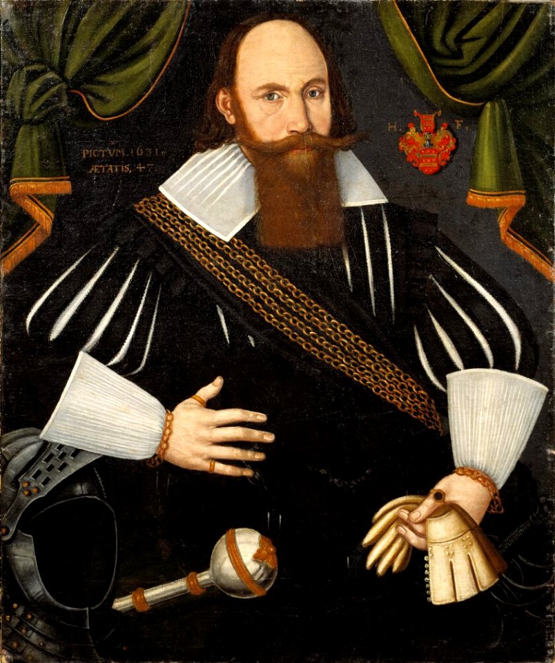 Jacob Heinrich Elbfas - Henry Fleming (1584-1650) baron, Admiral, governor, married to 1. Ebba Eriksdotter Bååt, 2. Sigrid Kurtzel - NMGrh 1601 - Nationalmuseum