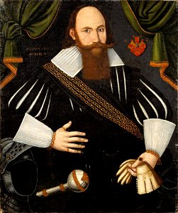 Jacob Heinrich Elbfas - Henry Fleming (1584-1650) baron, Admiral, governor, married to 1. Ebba Eriksdotter Bååt, 2. Sigrid Kurtzel - NMGrh 1601 - Nationalmuseum