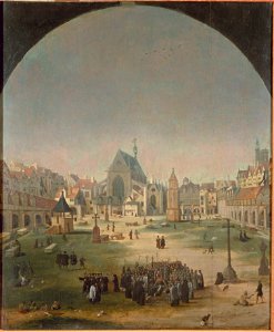 Jacob Grimer - Le cimetière et l'église des Innocents - P620 - Musée Carnavalet