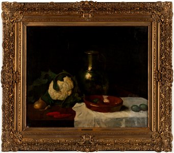J.S.H. Kever - Stilleven met groenten en koperen kan - E40 - Cultural Heritage Agency of the Netherlands Art Collection