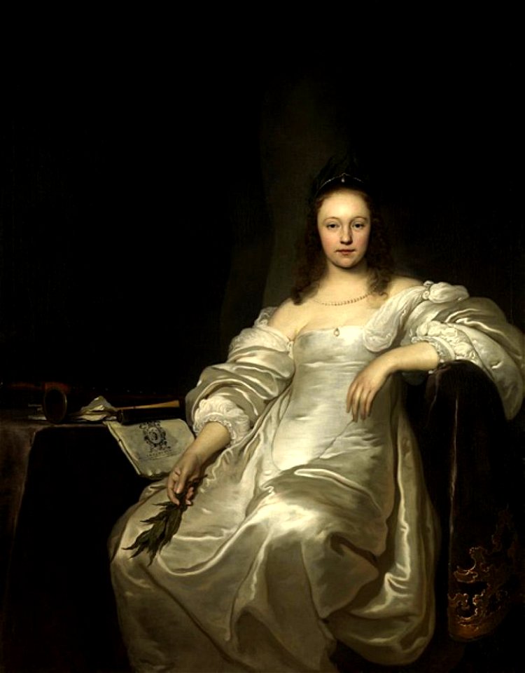 Jacob Adriaensz Backer - Portrait of a Lady as the Muse Euterpe - ca 1650