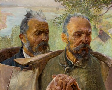 Jacek Malczewski - Dwie głowy starców