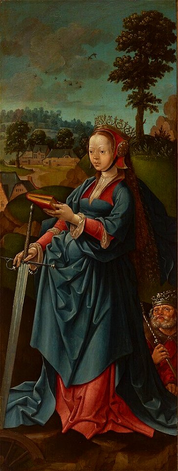 Jacob Cornelisz. van Oostsanen - De heilige Catharina - 3379 recto (OK) - Museum Boijmans Van Beuningen