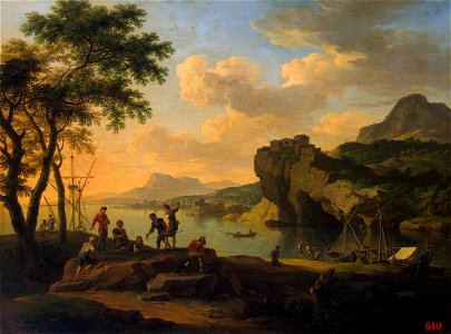 Jacob de Heusch - Italian Harbour - WGA11388