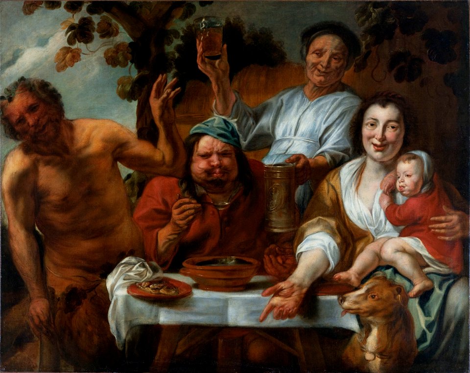 Jacob (atelier de) Jordaens - Le satyre et le paysan - PPP2523 - Musée des Beaux-Arts de la ville de Paris