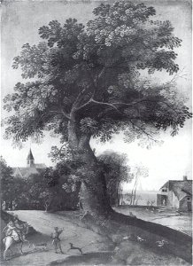 Jacob Grimmer - Landschap met grote boom - HM 48 - Städel Museum