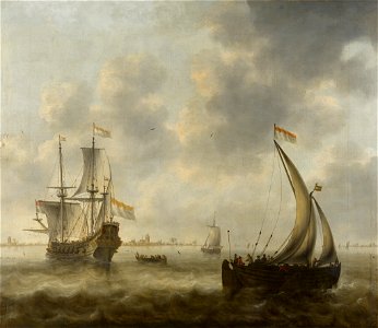Jacob Adriaensz Bellevois - View of Ships on a River - 535 - Mauritshuis