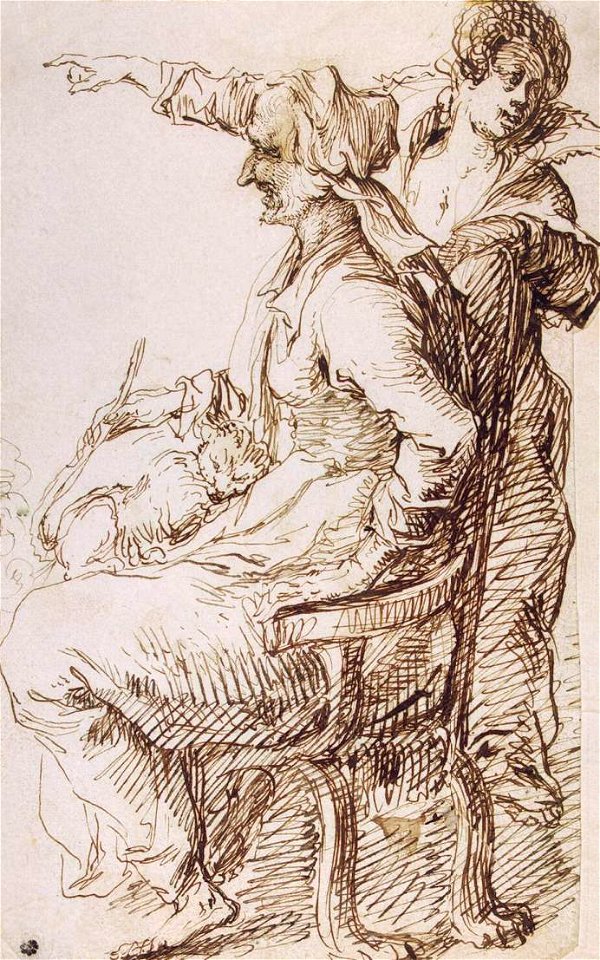 Jacob de Gheyn (II) - Two Witches with a Cat - WGA08698