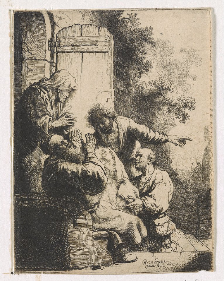 Jacob lamenting the supposed death of his son Joseph) - Rembrandt van Rïjn, fe LCCN2017659327
