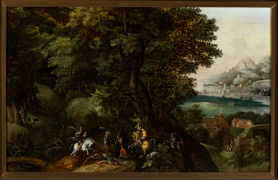 Jacob Grimmer - Hunting a wild boar - M.Ob.1875 MNW - National Museum in Warsaw