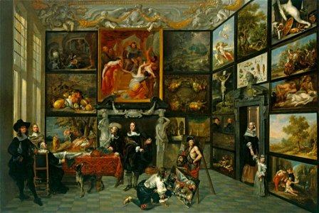 Jacob de Formentrou (active Antwerp 1640-59) - A Cabinet of Pictures - RCIN 404084 - Royal Collection
