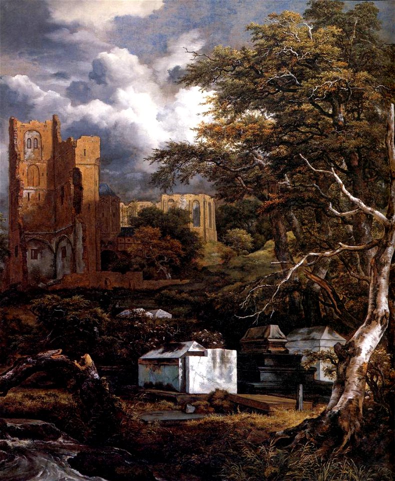 Jacob Isaacksz. van Ruisdael - The Jewish Cemetery (detail) - WGA20487