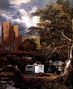 Jacob Isaacksz. van Ruisdael - The Jewish Cemetery (detail) - WGA20487