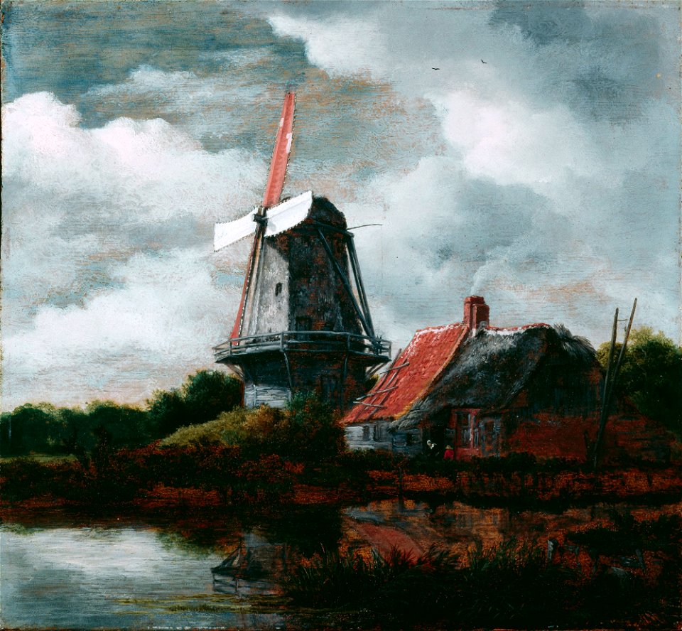 Jacob Isaaksz van Ruisdael - Landscape with a Farm House and Windmill - 53.352 - Detroit Institute of Arts