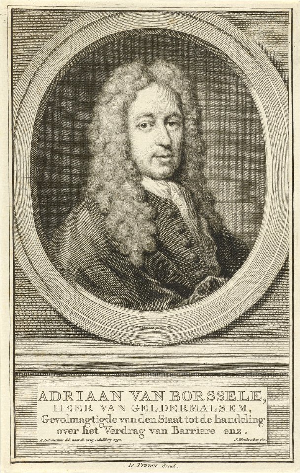 Jacob Houbraken - Portrait of Adriaan van Borssele van der Hooge