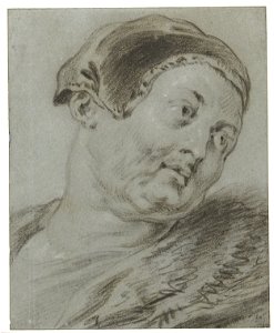 Jacob Jordaens (I) - Head of a man, turned to the right. Free illustration for personal and commercial use.