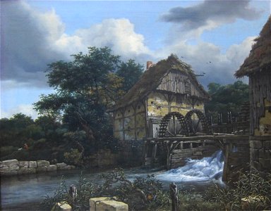 Jacob Isaacksz. van Ruisdael - Two Watermills and an Open Sluice - WGA20479