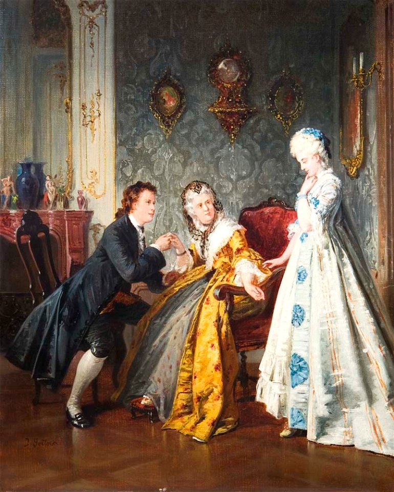 Jacob Gaisser Rokoko-Gesellschaft im Salon
