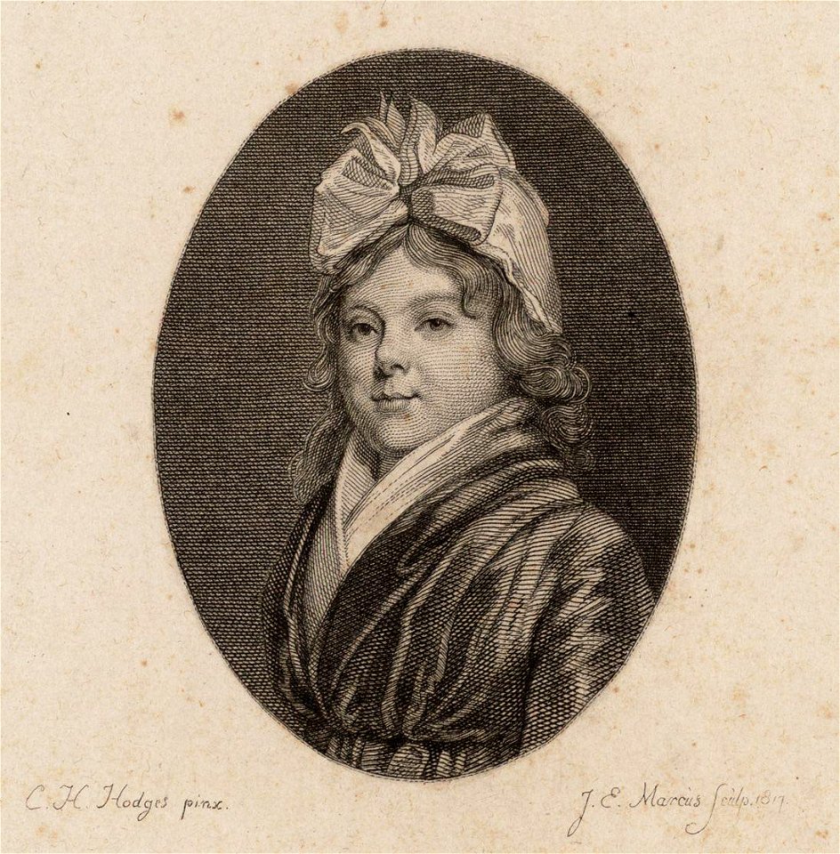 Jacob Ernst Marcus - Portret van Anna Maria Hogguer-Ebeling