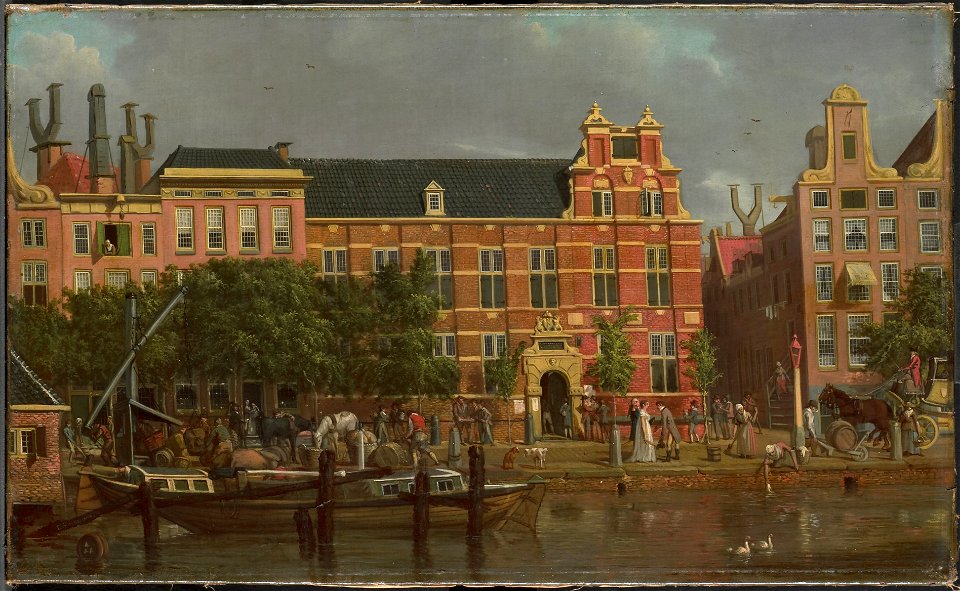 Jacob Smies - De Latijnse school op het Singel te Amsterdam - BR2054 - Rijksmuseum Twenthe