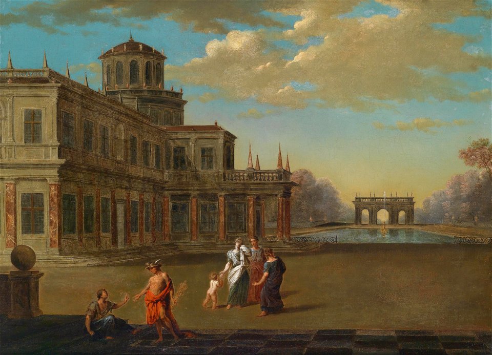 Jacob Ferdinand Saeys Barocker Palast mit Park