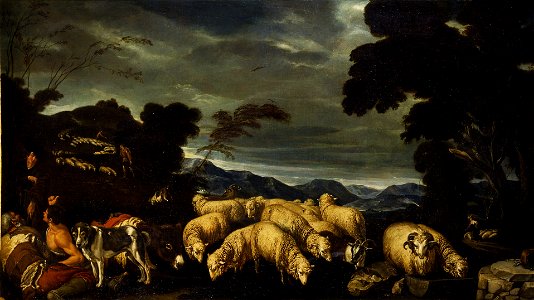 Jacob en el pozo o Jacob y Labán con los rebaños, de Pedro de Orrente (Real Academia de Bellas Artes de San Fernando)